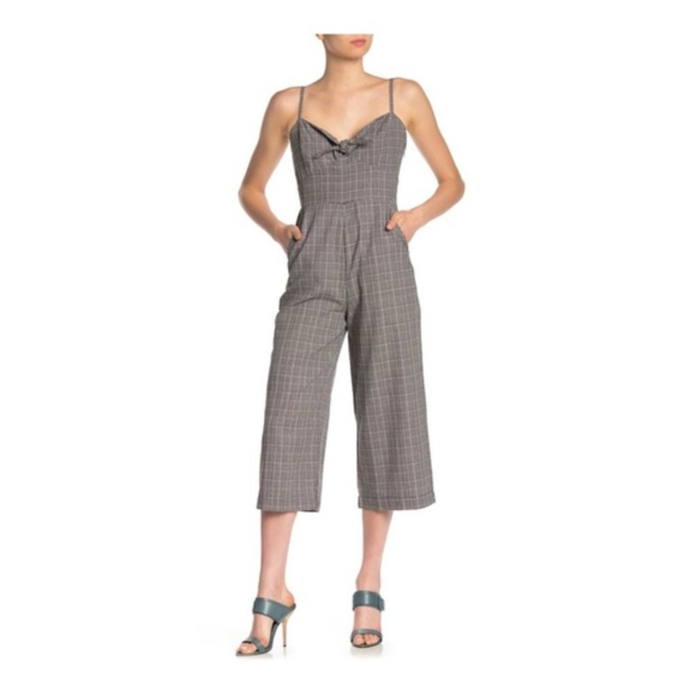 NWT Plaid Knot V-Neck Jumpsuit from Nordstrom